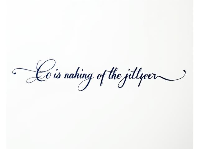 A beautifully consistent piece of calligraphy text, demonstrating controlled spacing and elegant letter connections, possibly an excerpt from a poem.